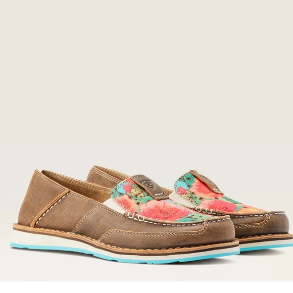 Ariat Women's Floral Brown Loafers - Picture 3 of 7